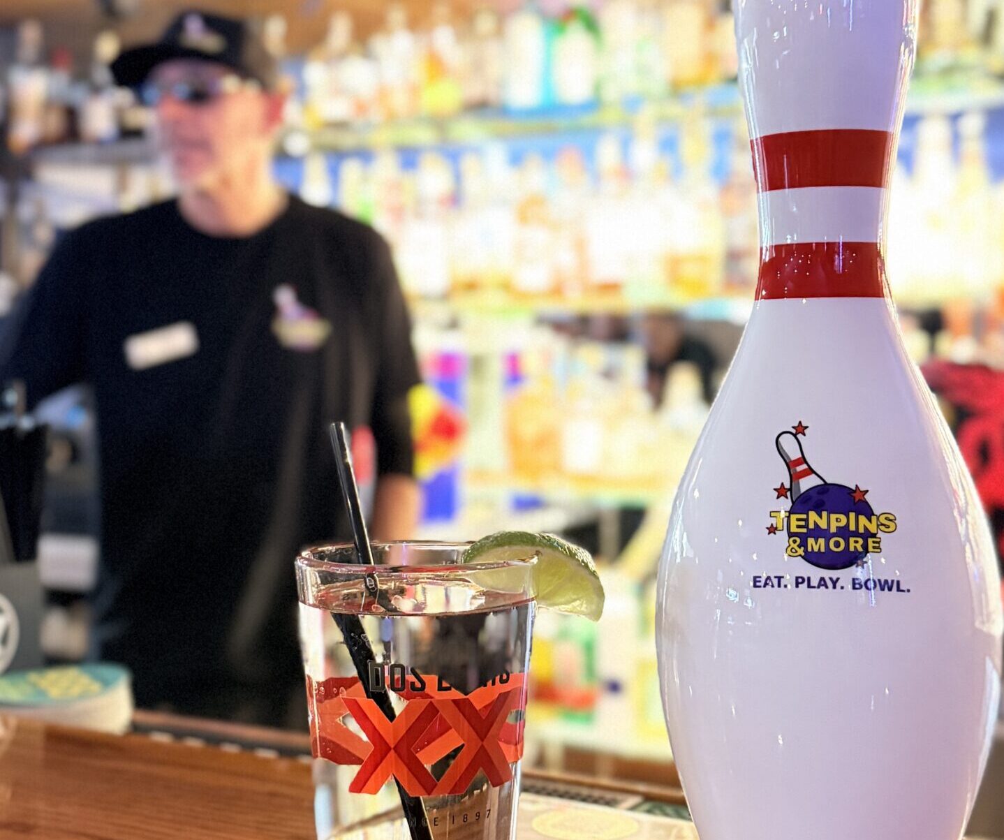 Food and drinks at Tenpins & More sports bar