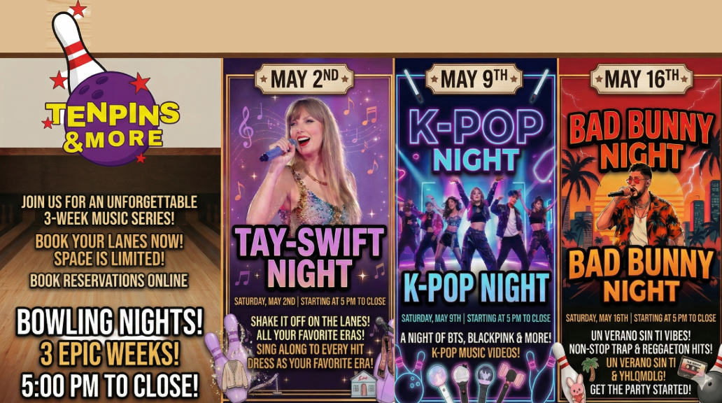 Glow Bowl Theme Nights in May!